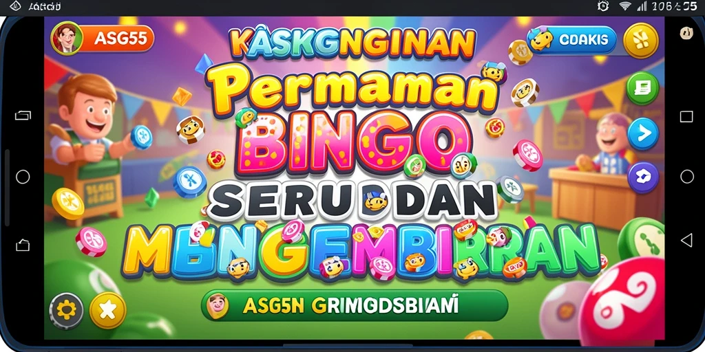 Screenshot ASG55 menampilkan momen seru permainan Bingo yang penuh aksi.
