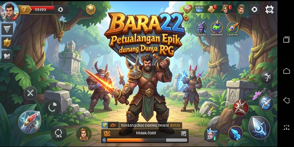 Screenshot gameplay BARA22 menampilkan aksi pertarungan yang mendebarkan.