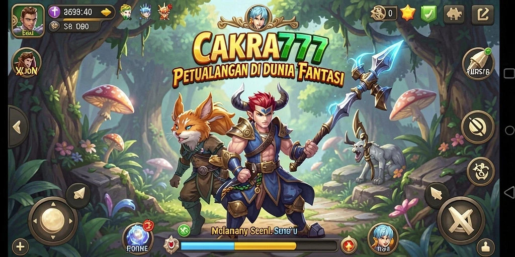 Tampilan gameplay CAKRA777 yang memukau dalam petualangan seru.