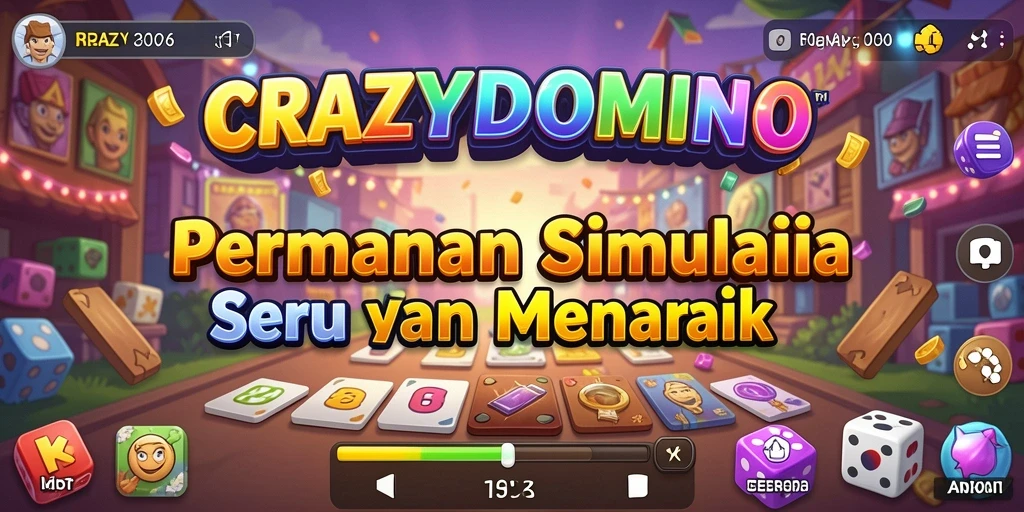 Tampilan gameplay menarik dari CRAZYDOMINO yang penuh aksi.