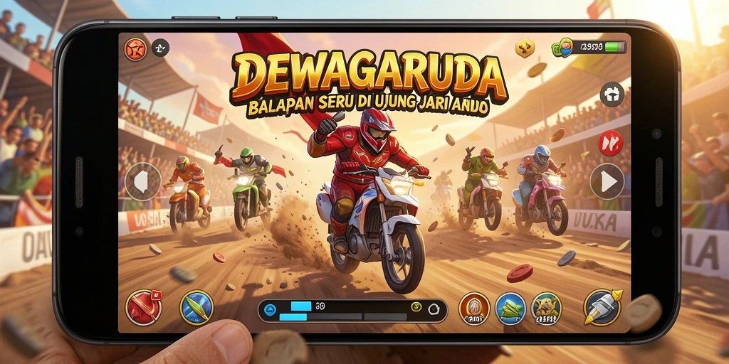 Tampilan gameplay DEWAGARUDA yang seru dan mendebarkan.