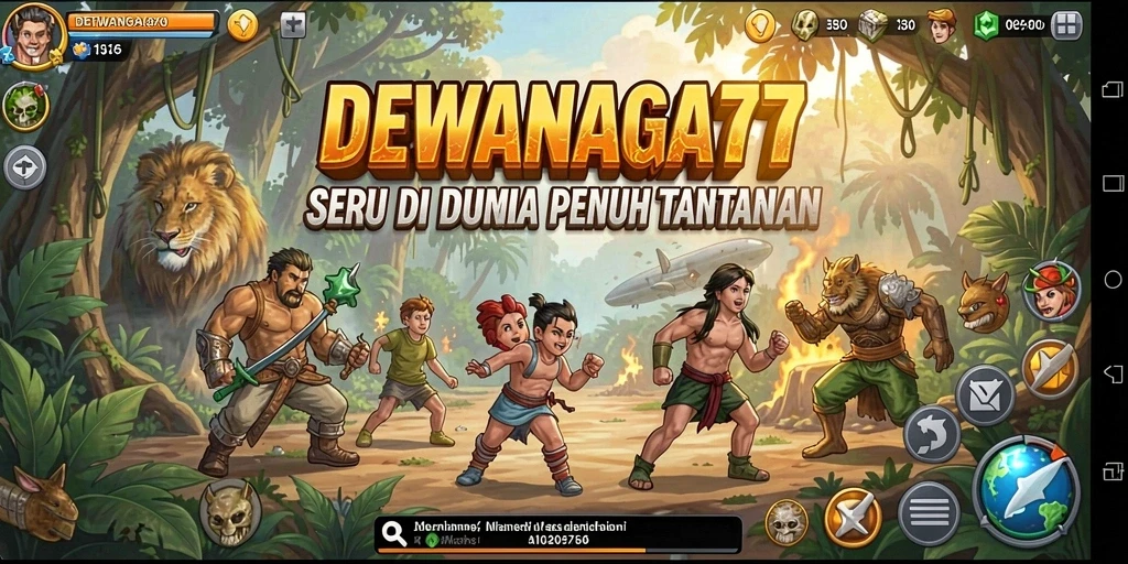 Screenshot gameplay DEWANAGA77 menampilkan petualangan seru di dunia yang luas.