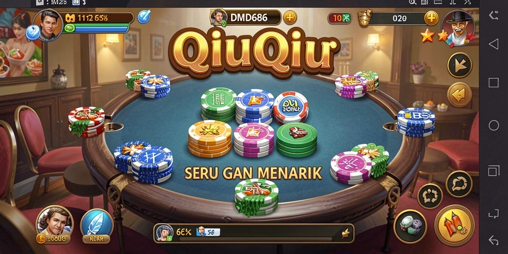 Tampilan gameplay QiuQiu yang seru dan menantang di DMD686.