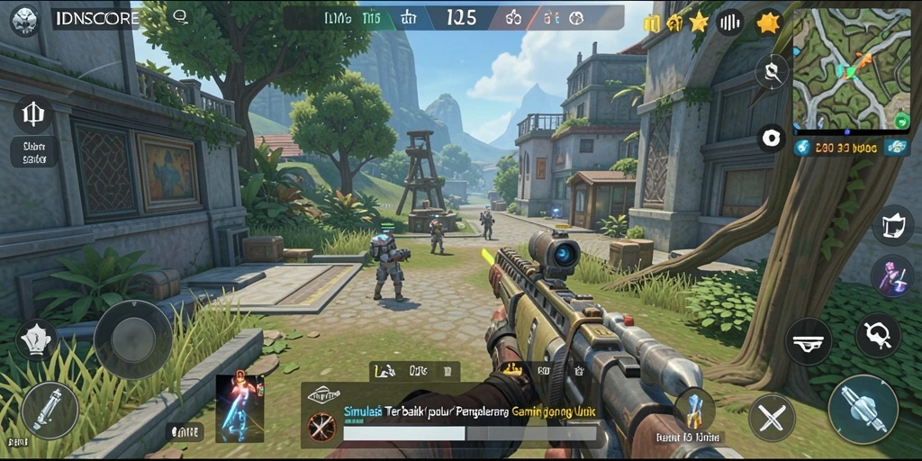 Tampilan gameplay IDNSCORE yang mengesankan dan realistis.