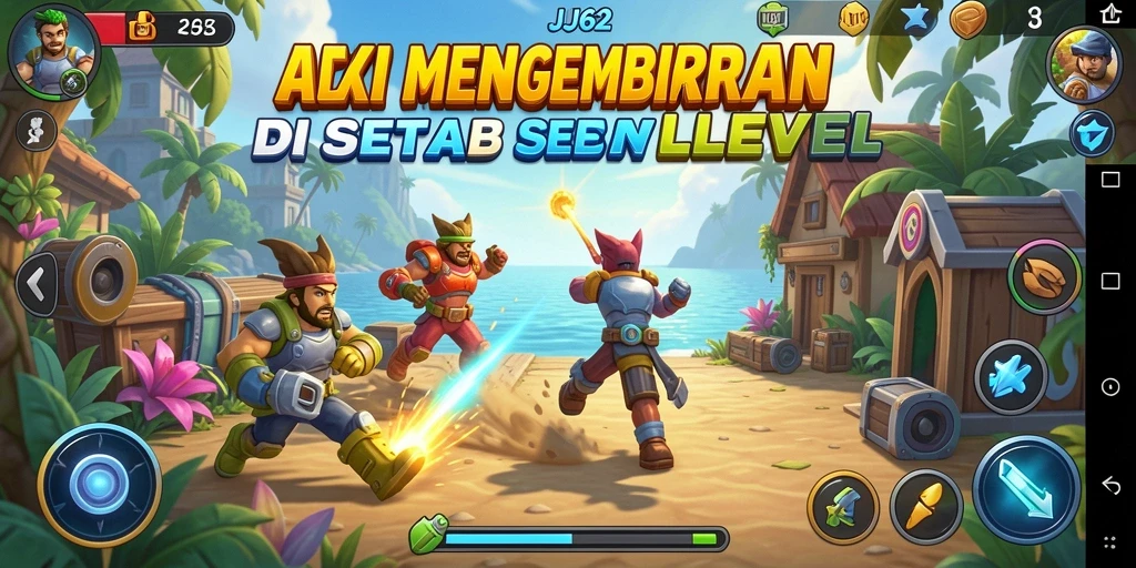 Screenshot utama JJ62 menampilkan gameplay Action yang mendebarkan.