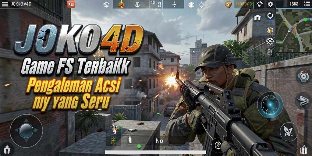 Tampilan aksi seru dalam JOKO4D saat berperang di medan perang.