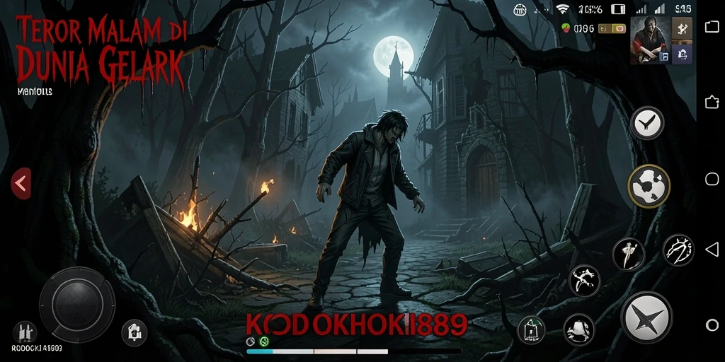 Screenshot menampilkan suasana menegangkan dalam gameplay KODOKHOKI889.