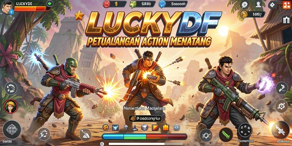 Tangkapan layar LUCKYDF menampilkan aksi seru dan mendebarkan dalam permainan.