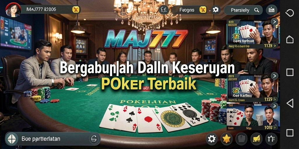 Screenshot gameplay MAJ777 yang mendebarkan dalam permainan Poker.