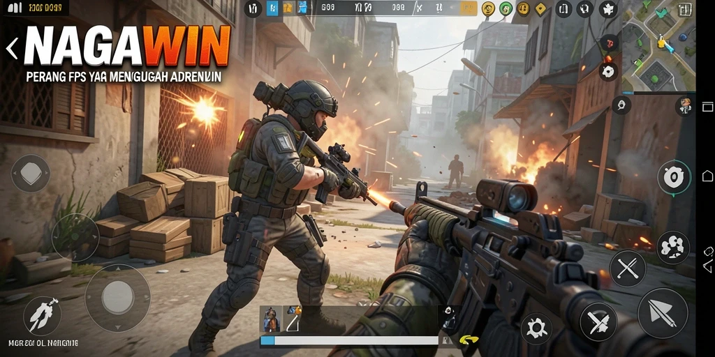 Tangkapan layar menunjukkan aksi mendebarkan dalam gameplay NAGAWIN yang intens.