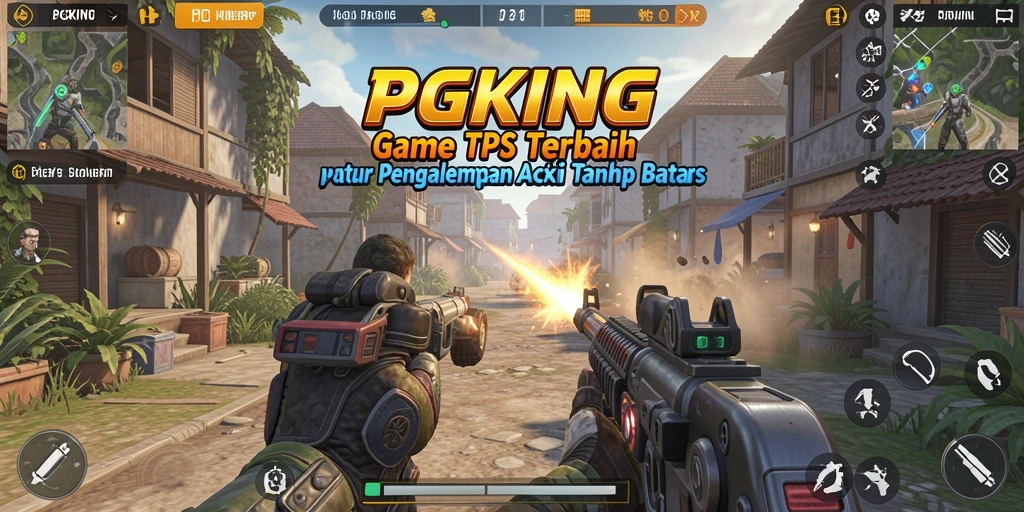 Tampilan utama gameplay PGKING dengan aksi tembak-menembak yang mendebarkan.