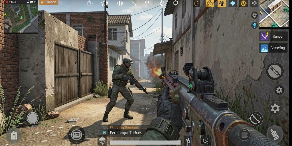 Tampilan gameplay PK95 yang menarik dan penuh aksi FPS.