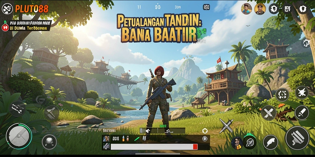 Gameplay seru di dunia terbuka PLUTO88.