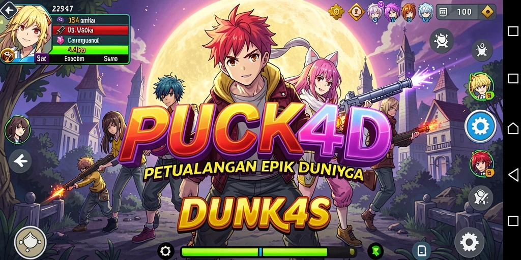 Tampilan gameplay PUCUK4D yang penuh warna dan dinamis.