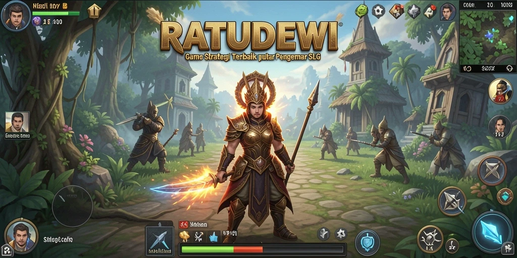 Tampilan gameplay menakjubkan di RATUDEWI dengan aksi strategi yang epik.