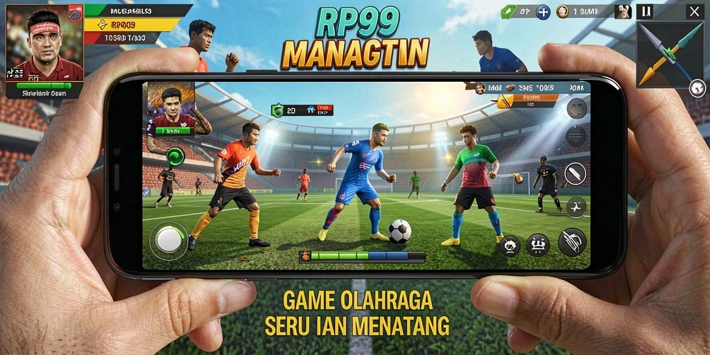 Tampilan gameplay menegangkan dalam RP99 yang menghadirkan pengalaman olahraga.