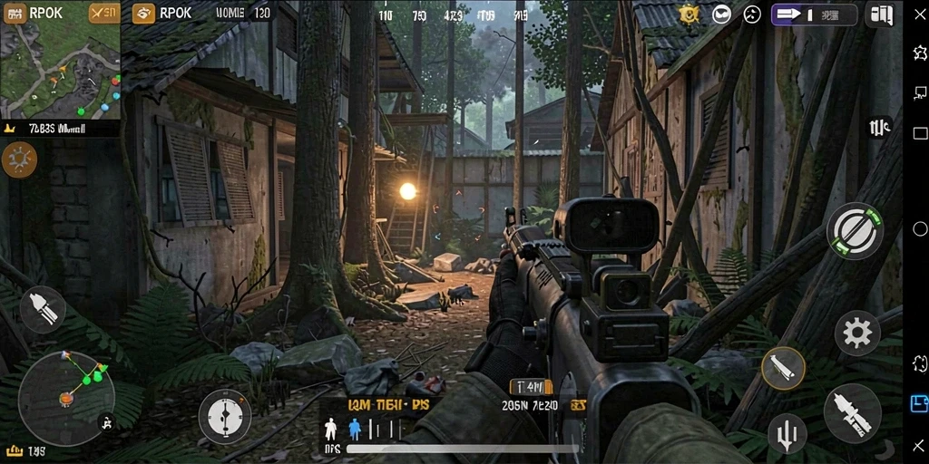 Screenshot gameplay RPOK dengan aksi seru di medan perang.