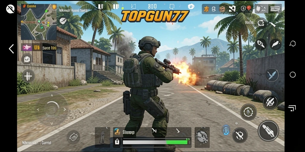 Tampilan gameplay <strong>TOPGUN77</strong> yang menarik dan penuh warna.