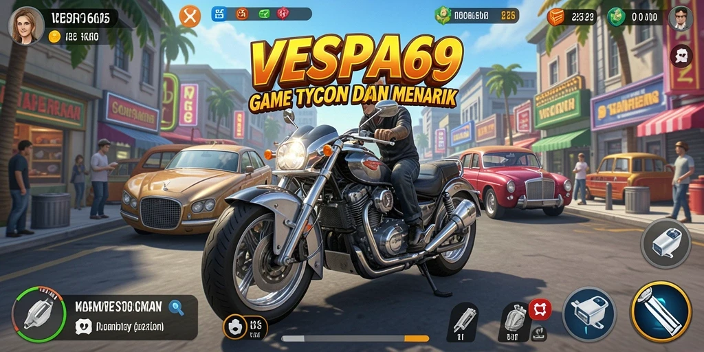 Tampilan gameplay VESPA69 yang menampilkan strategi Tycoon yang menarik.