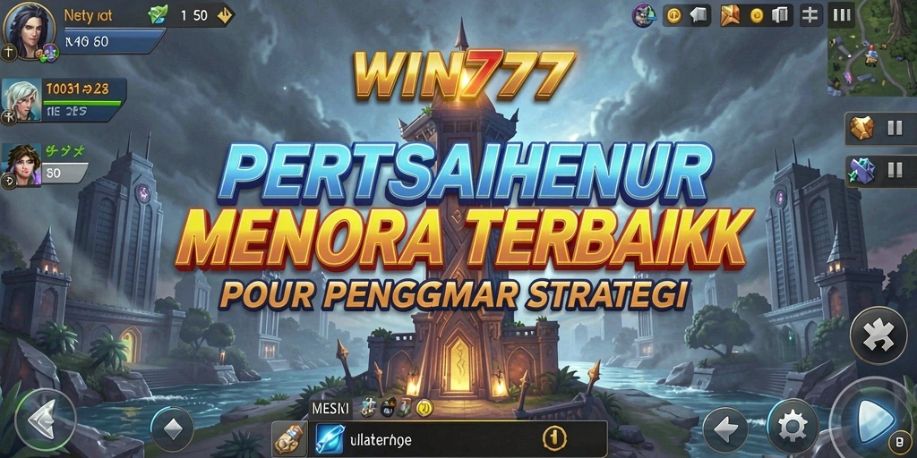 Tampak gameplay menantang dengan menara pertahanan strategis di WIN777.