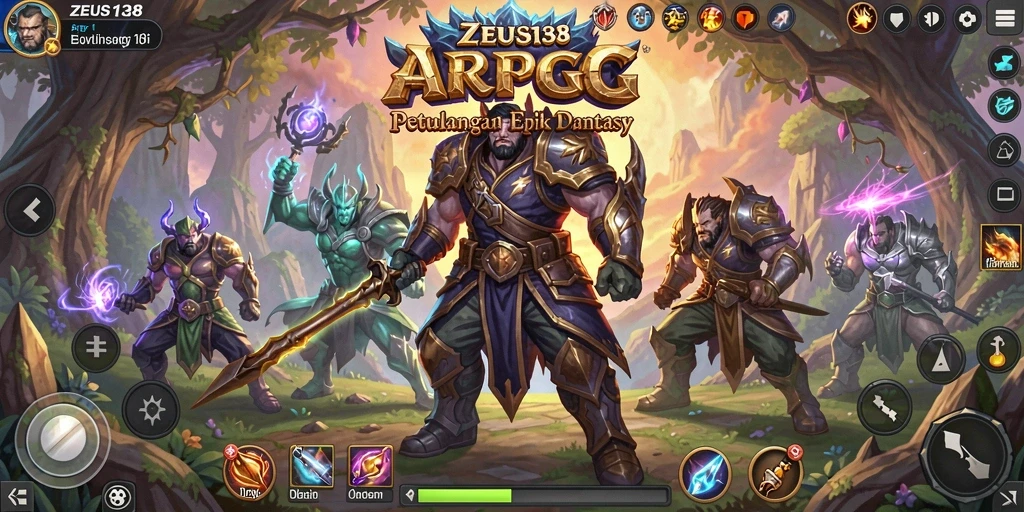 Gameplay seru di dunia fantasi ZEUS138 dengan pertarungan epik.
