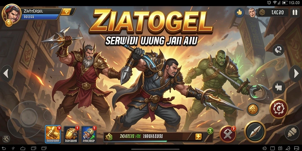 Tampilan menarik dari pertarungan karakter di ZIATOGEL.